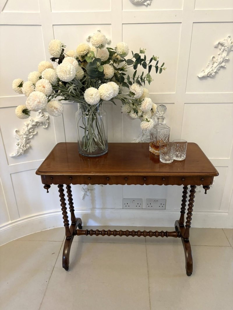 Antique Victorian Quality Mahogany Side/Lamp Table - Image 4